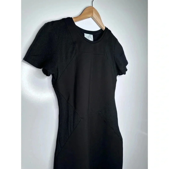 ADDISON Black Mesh Sleeve Ponte’ Bodycon Mini Dress Size XS - Picture 5 of 9